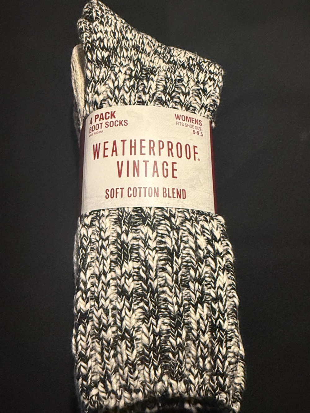 Women’s 4 pack boot socks weatherproof vintage soft cotton blend